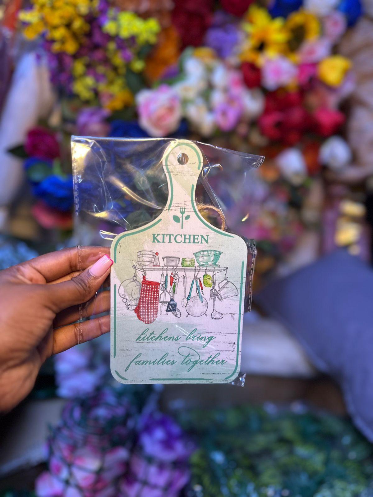 Kitchen Wall Hanging Sign with Rope - Chopping Board Shape