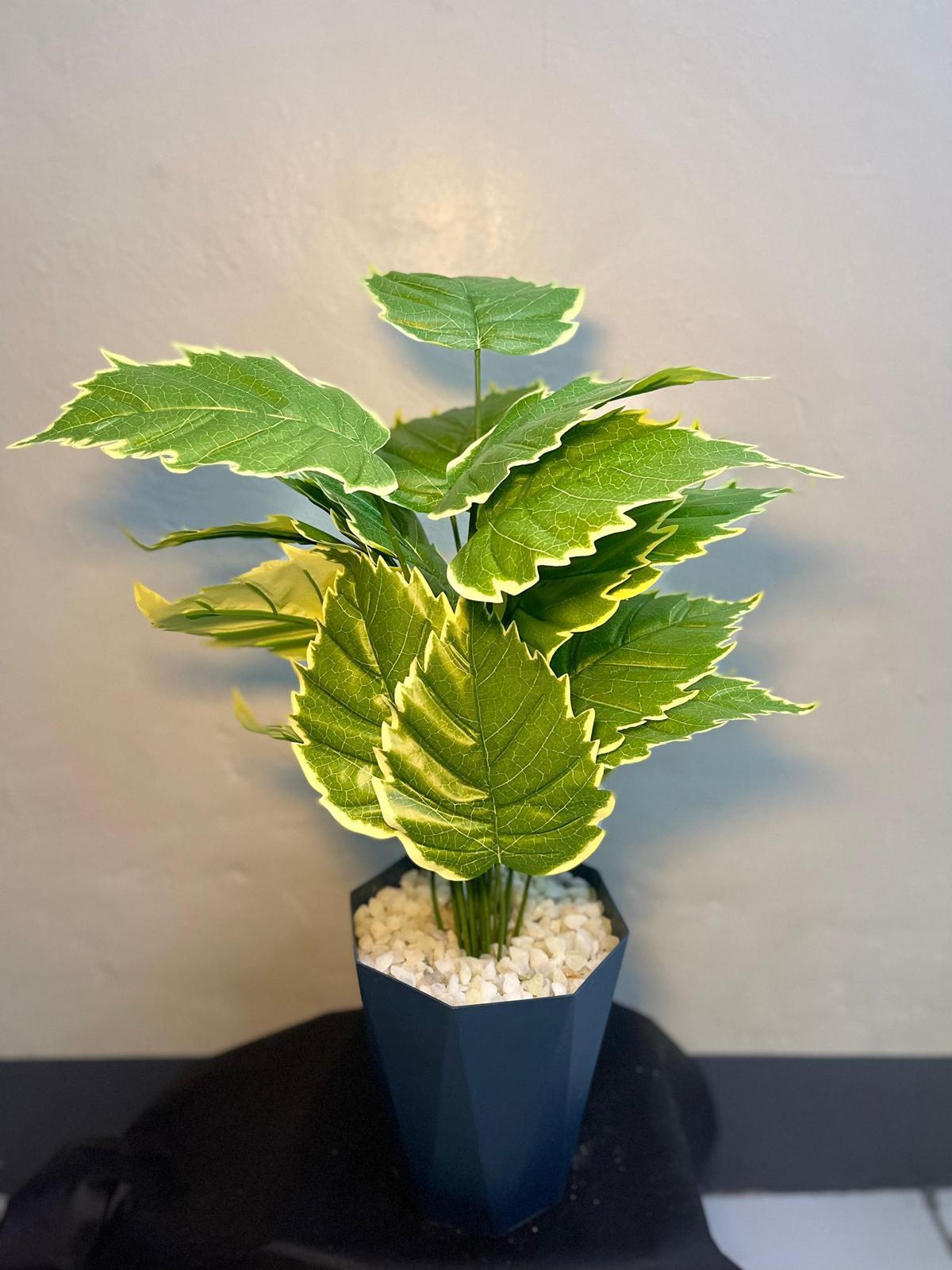 Artificial Plant 95cm with Vase and White Pebbles