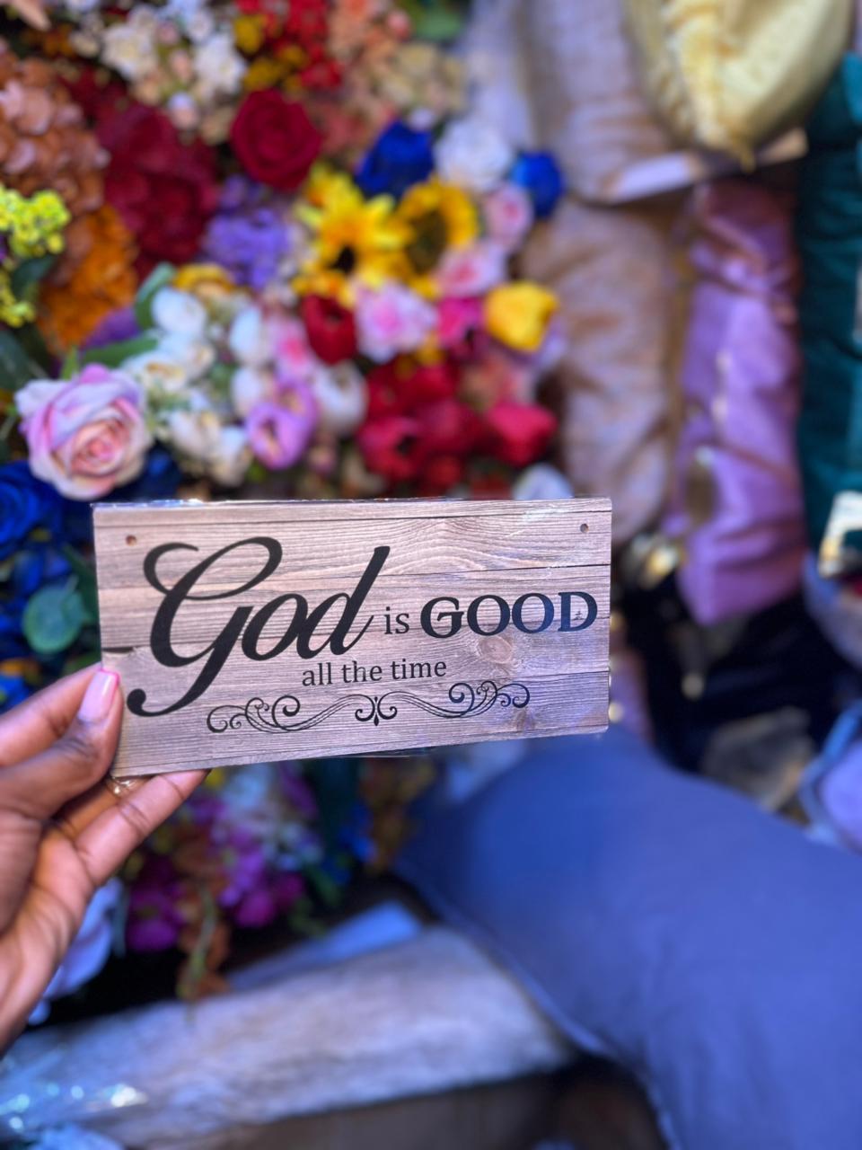 Christian Wall Hanging Sign with Rope