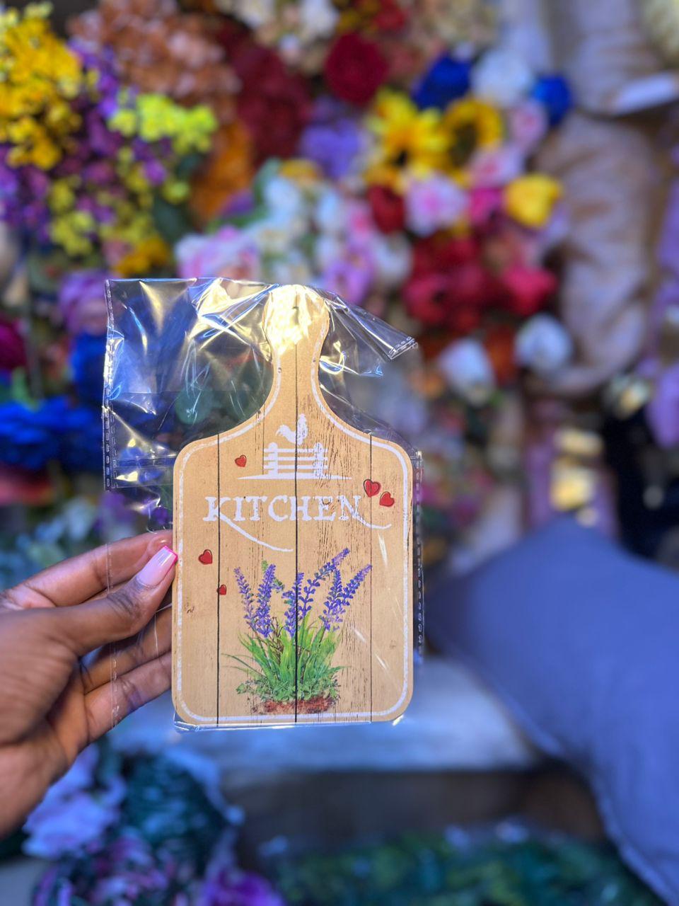 Kitchen Wall Hanging Sign with Rope - Chopping Board Shape