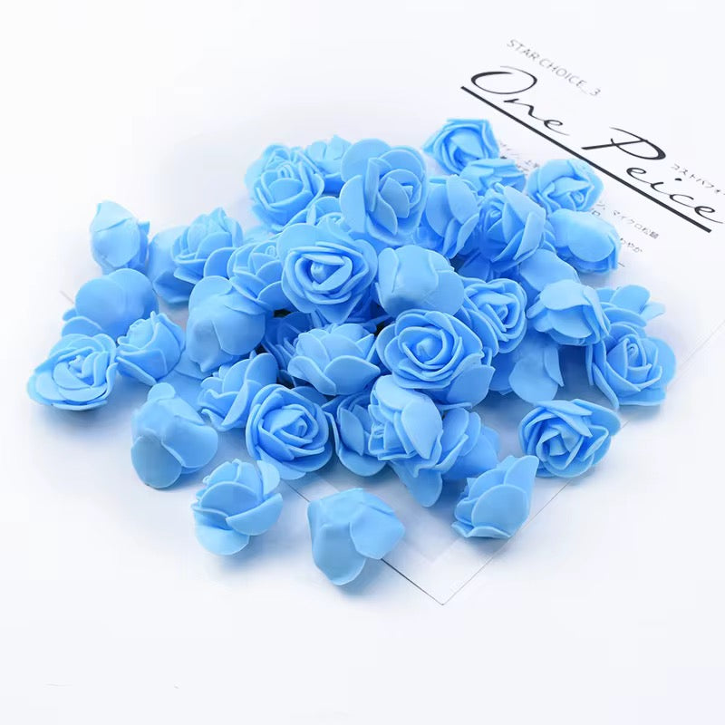 Mini Artificial Flower Rose Heads, Foam Artificial Rose for DIY Crafts Wedding Party Valentine's Day Festival Home Decoration