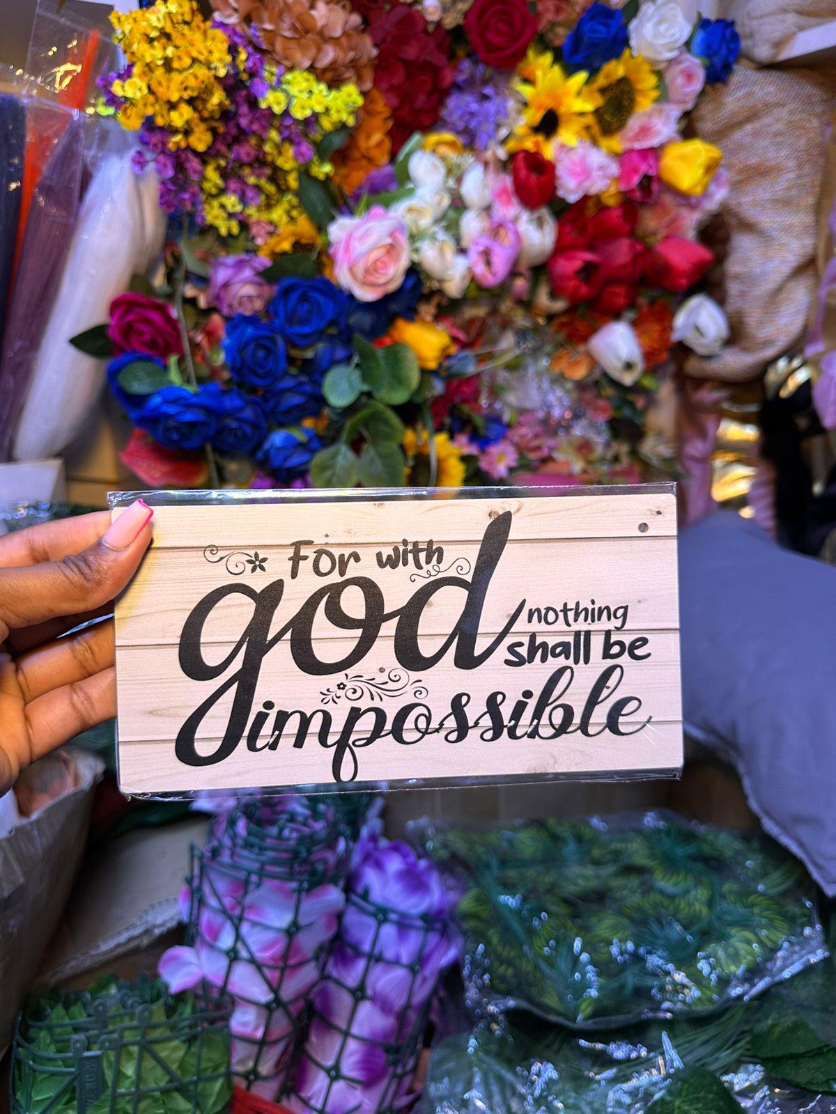 Christian Wall Hanging Sign with Rope