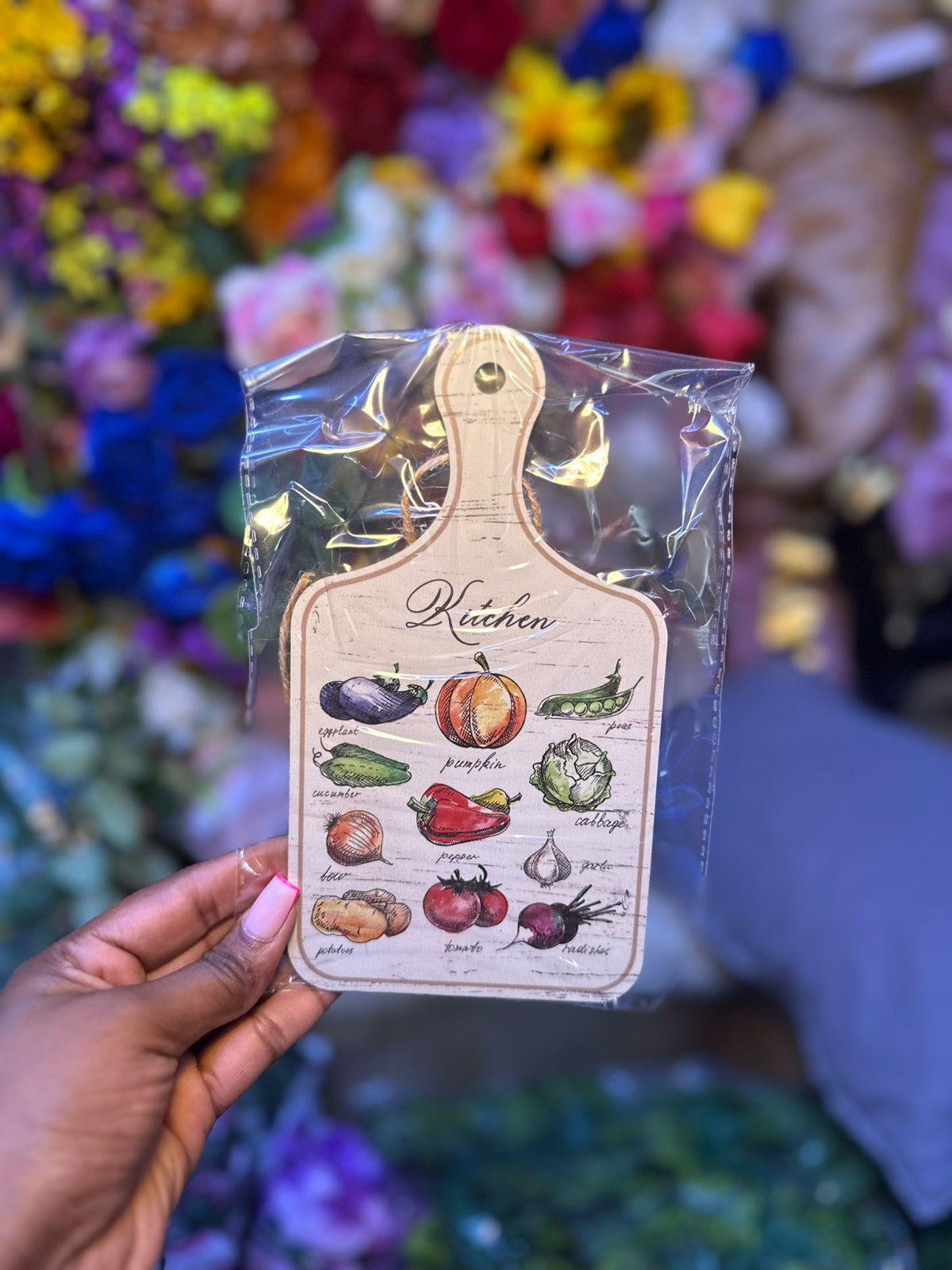 Kitchen Wall Hanging Sign with Rope - Chopping Board Shape