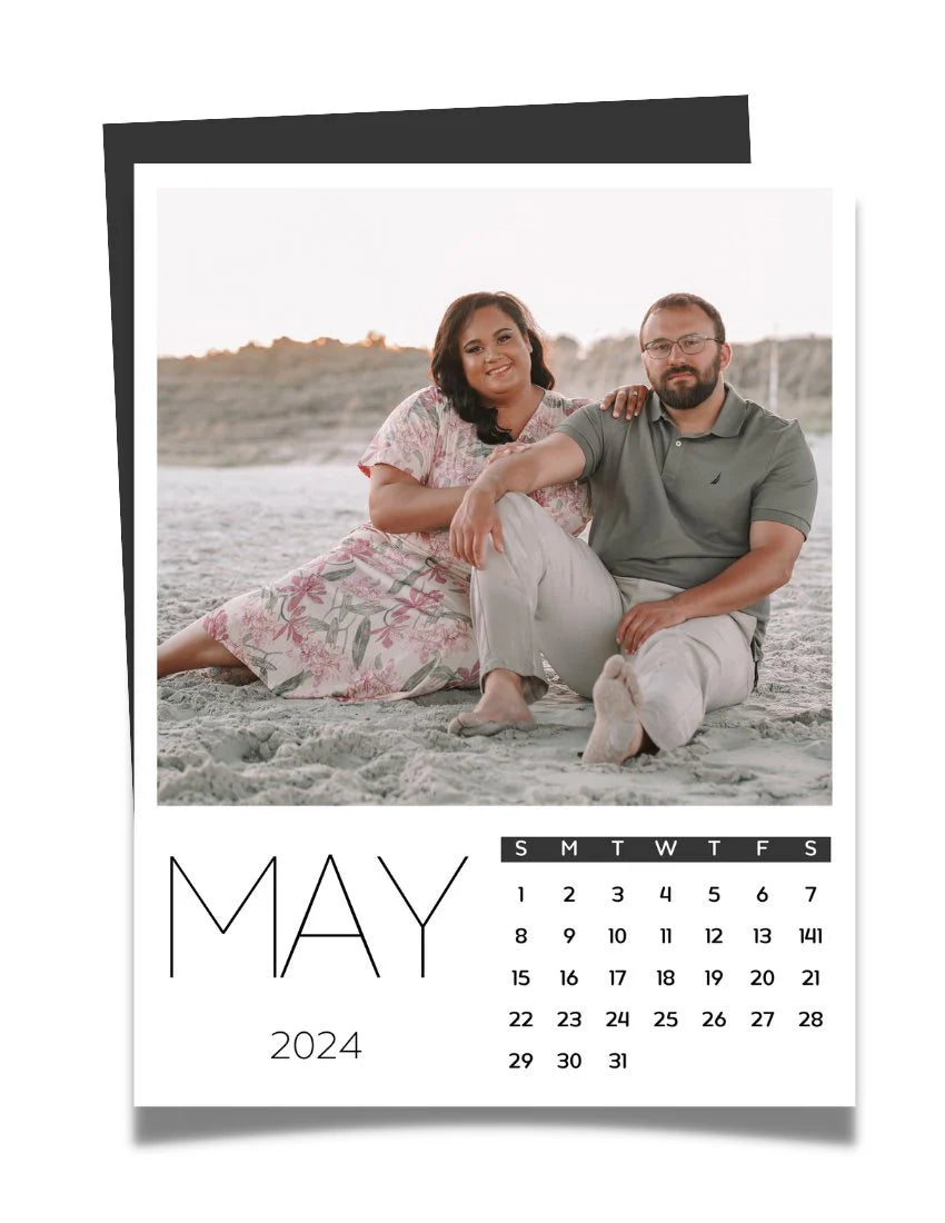 Custom Magnetic Calendar with Personalized Photos