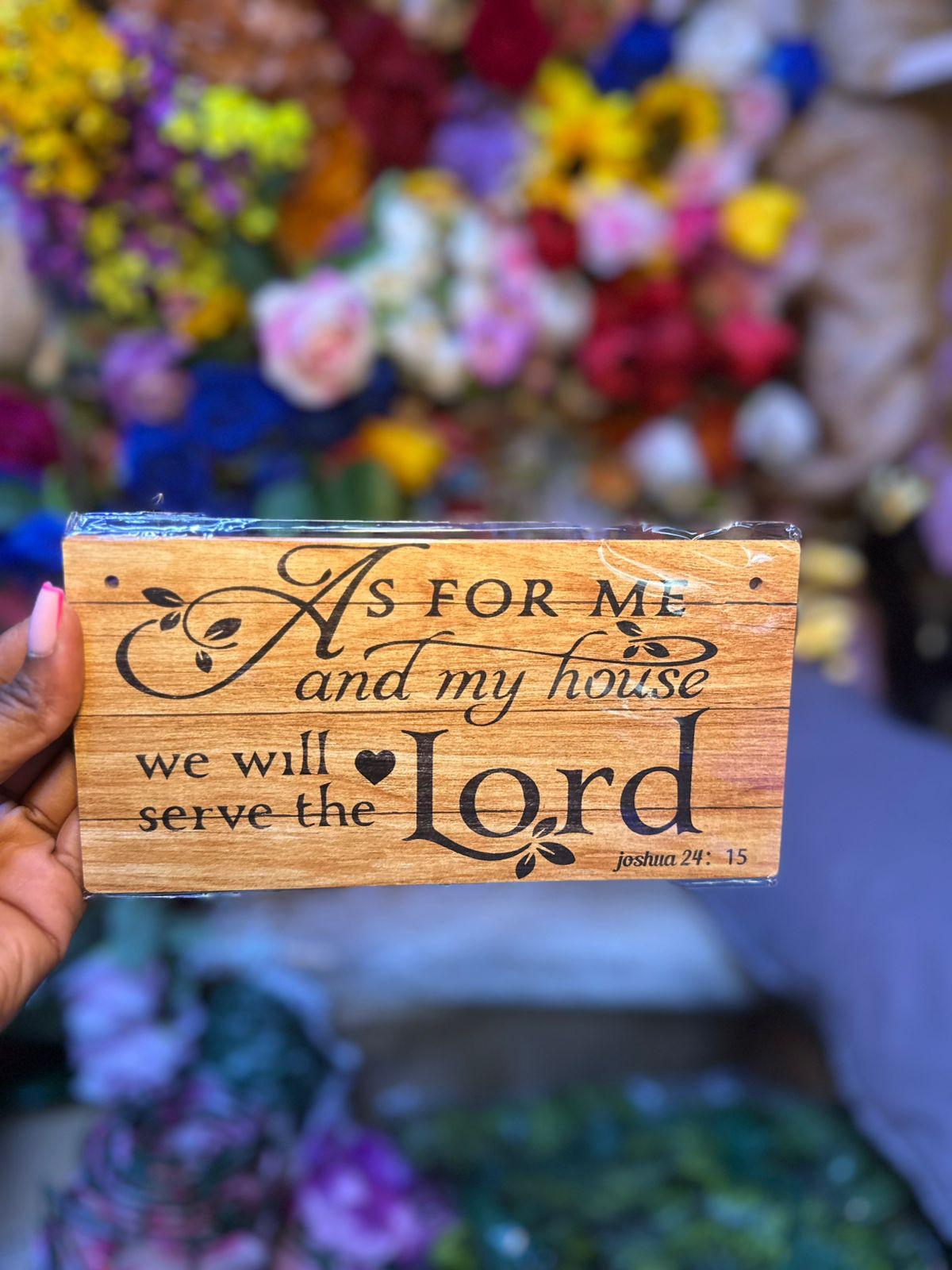Christian Wall Hanging Sign with Rope