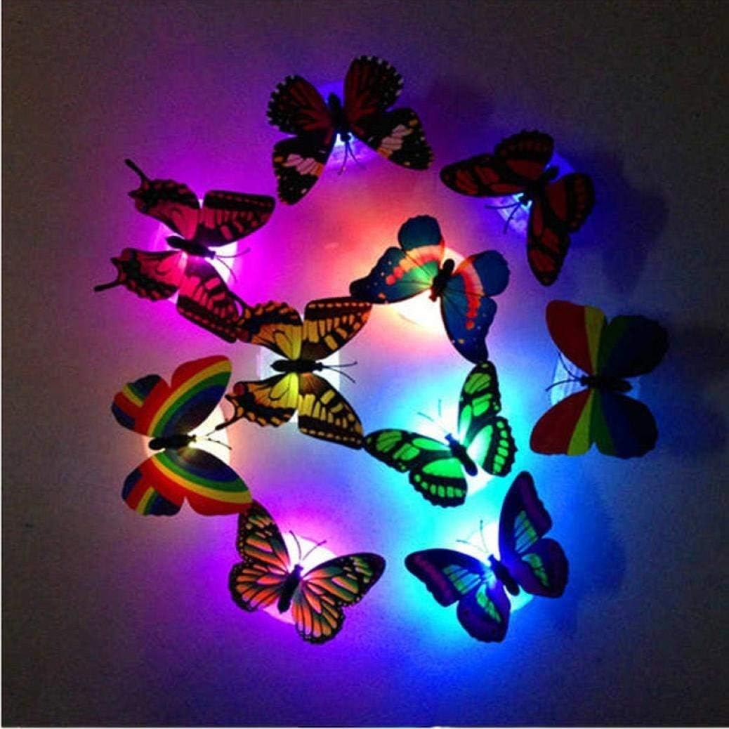 Mini Butterfly LED Wall Stickers - Color Changing Night Light