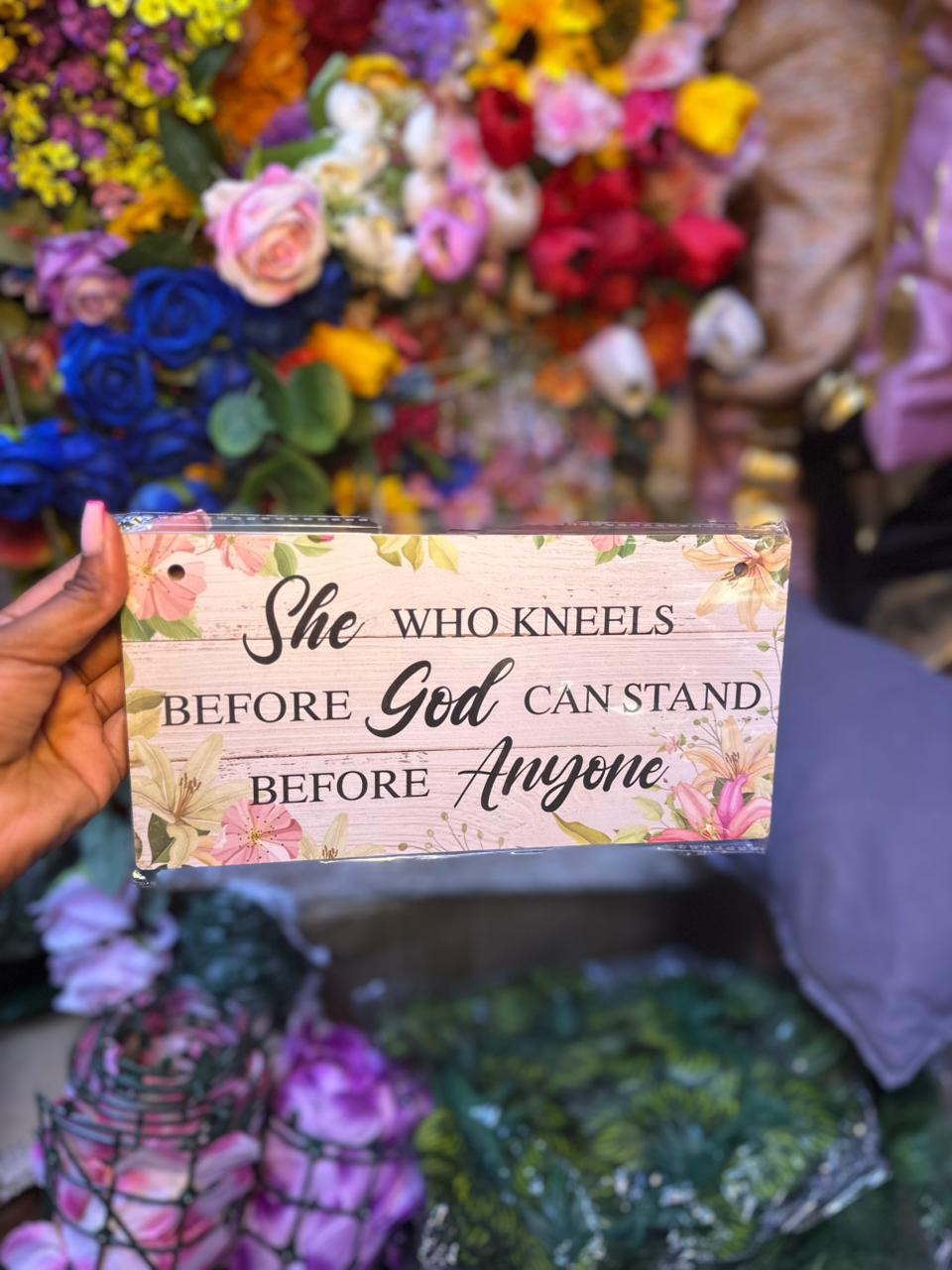 Christian Wall Hanging Sign with Rope