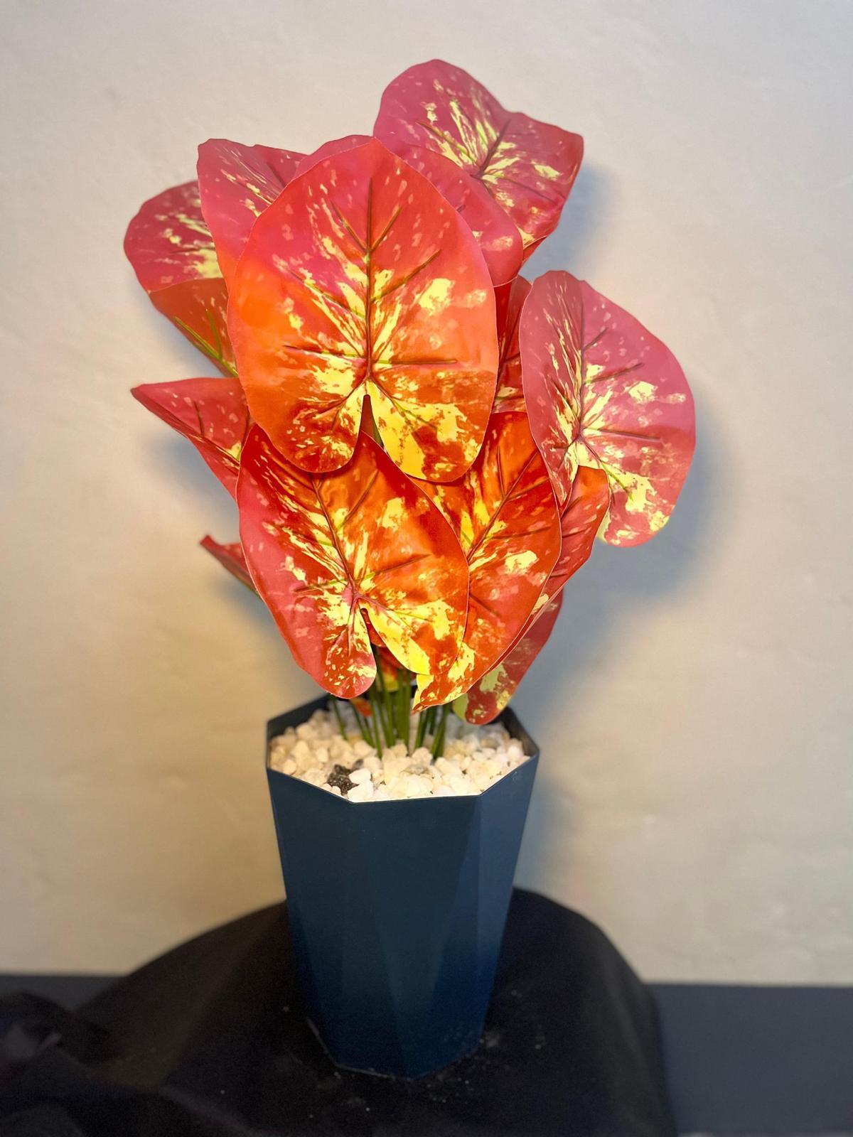 Artificial Plant 95cm with Vase and White Pebbles