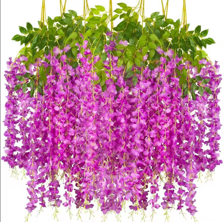 12pcs Artificial wisteri flower vine
