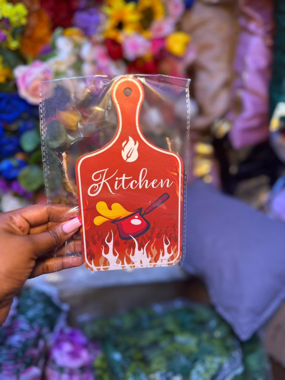 Kitchen Wall Hanging Sign with Rope - Chopping Board Shape