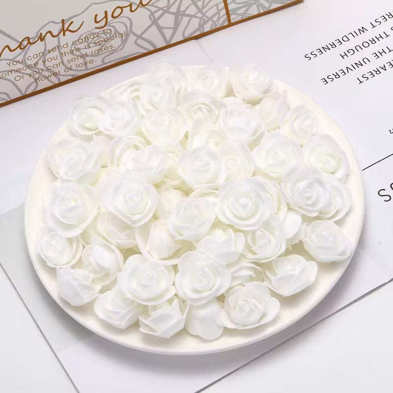 Mini Artificial Flower Rose Heads, Foam Artificial Rose for DIY Crafts Wedding Party Valentine's Day Festival Home Decoration