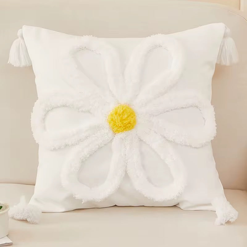 Bohemian Pillow Cases with Tassels - 45cm x 45cm with Fiber Insert