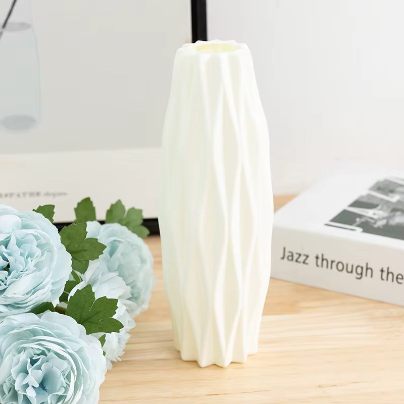 Cylindrical Plastic Vase 30cm - Modern Flower Vase