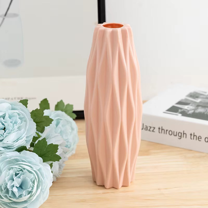 Cylindrical Plastic Vase 30cm - Modern Flower Vase