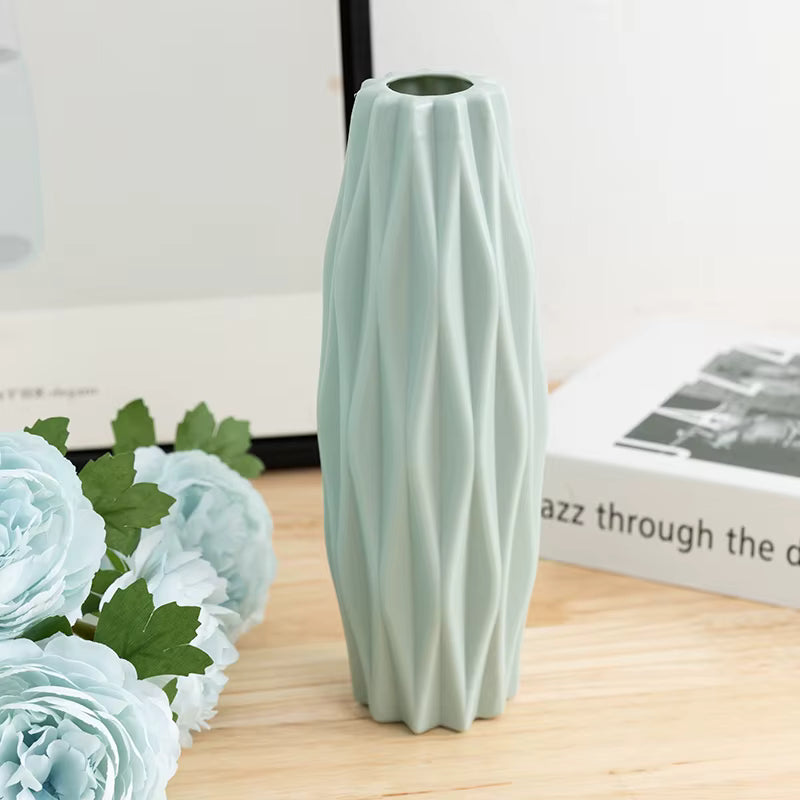 Cylindrical Plastic Vase 30cm - Modern Flower Vase