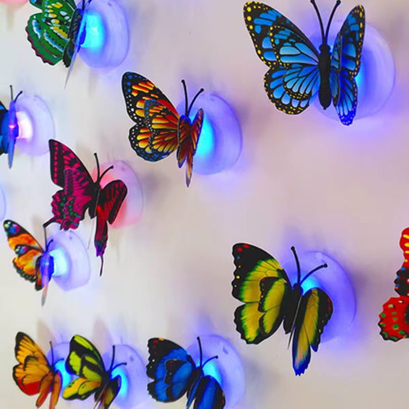 3D LED Butterfly Night Sticker