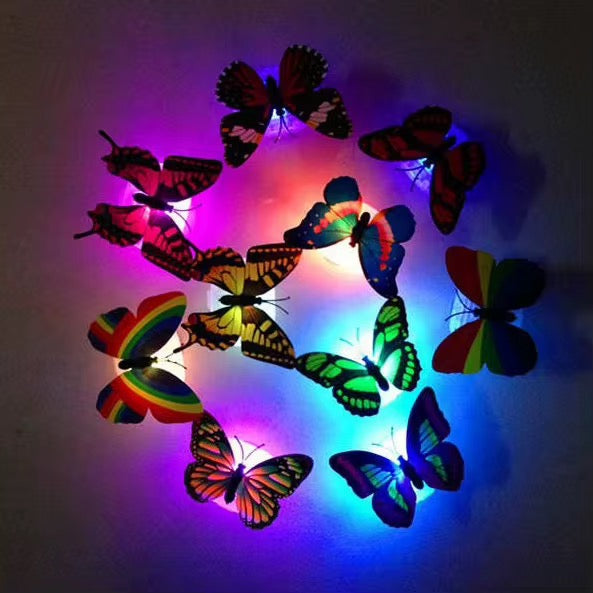 3D LED Butterfly Night Sticker