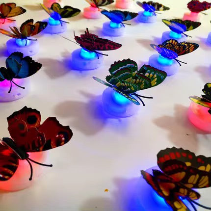 3D LED Butterfly Night Sticker