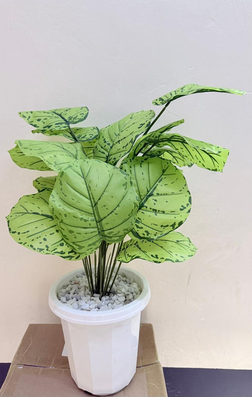 Artificial Plant 95cm with Vase and White Pebbles