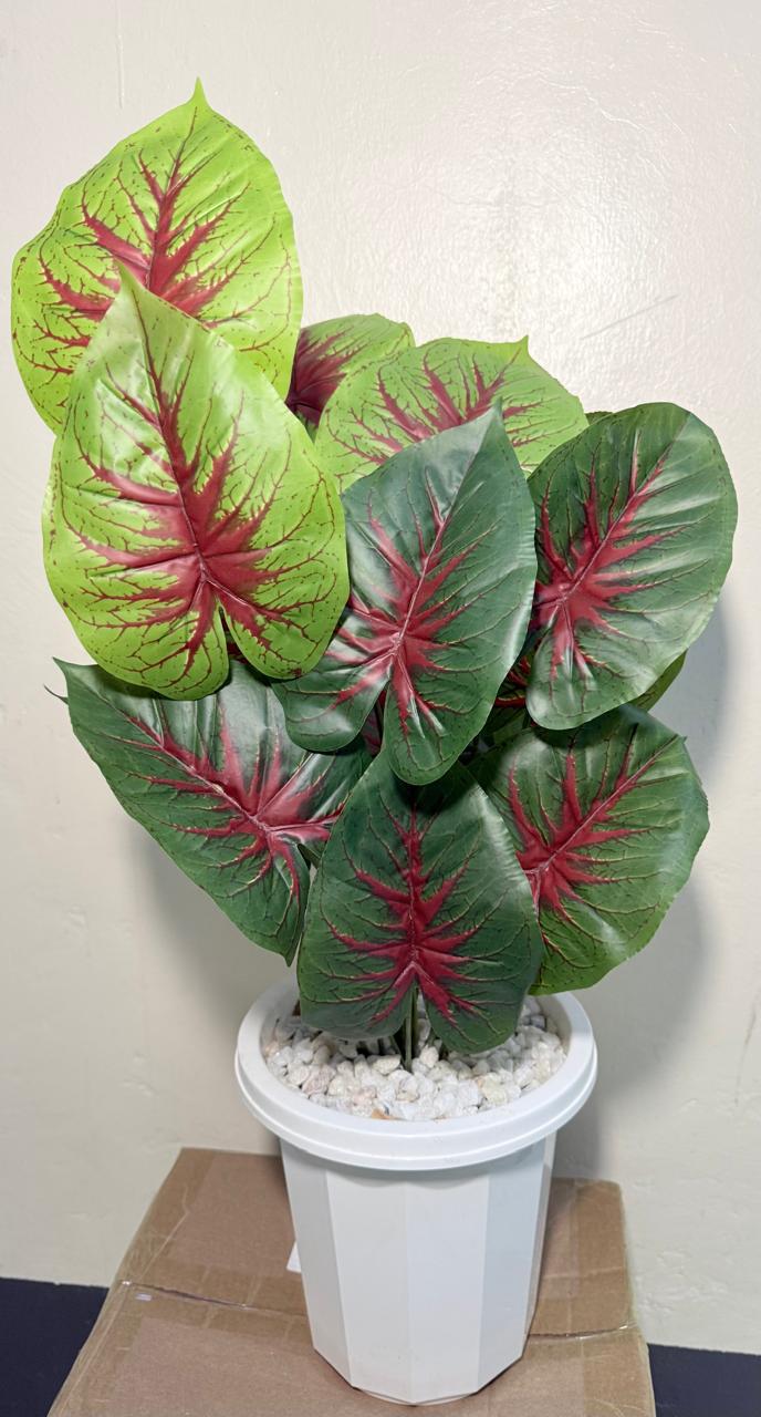 Artificial Plant 95cm with Vase and White Pebbles