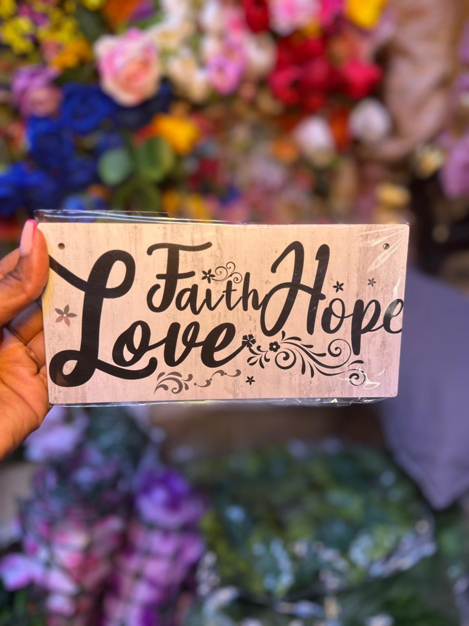 Christian Wall Hanging Sign with Rope