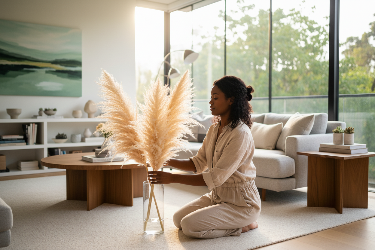 make the flowers big dried pampers grass make a video also the woman should be a black woman