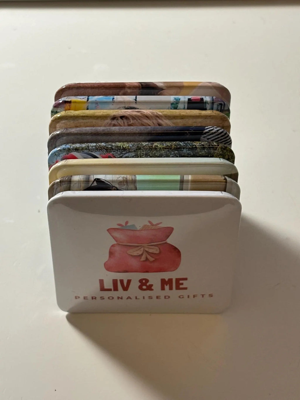 5pcs Rounded Square Acrylic Photo Magnets