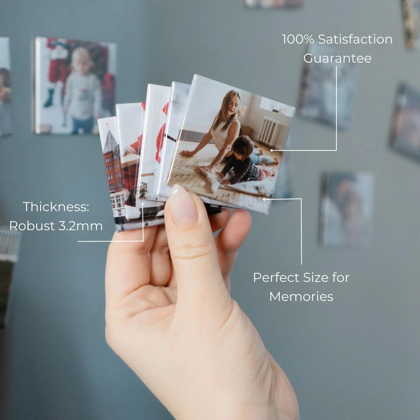 5pcs Square Photo Fridge Magnets