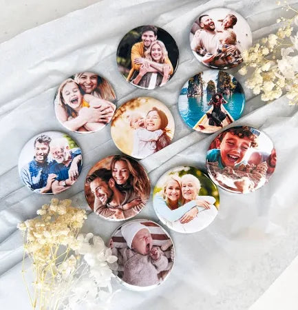 Circle Photo Fridge Magnets